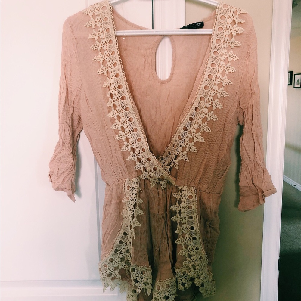 Romper pink with netting
